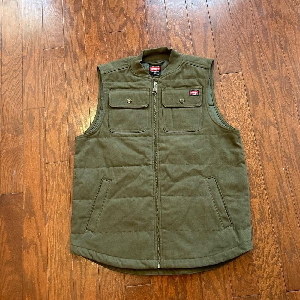 Wrangler Men's Khaki and Green Gilet
